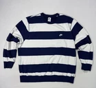 Nike Men's 3XL Club Fleece Striped Heavyweight French Terry Crew FN3106-410