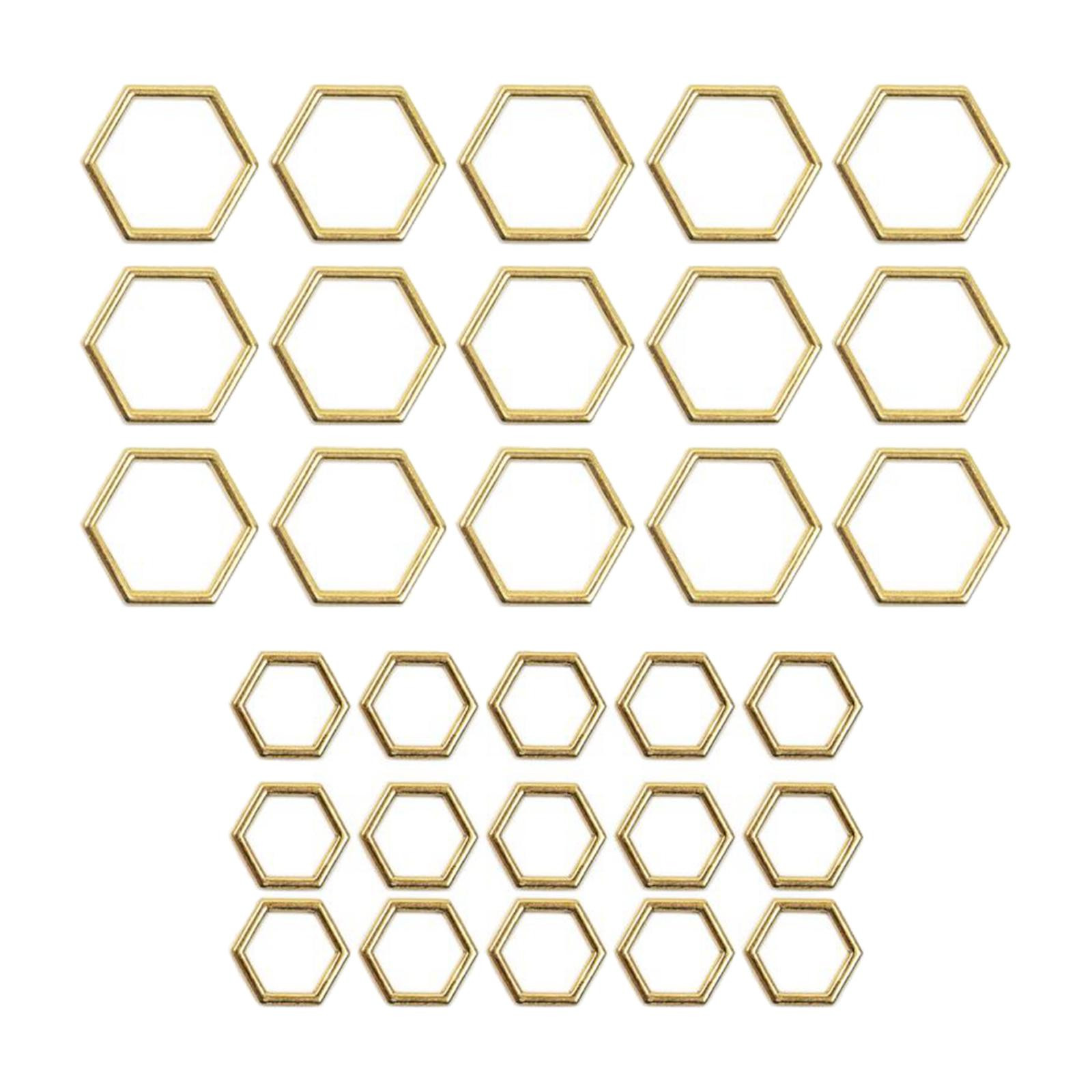 30 Pieces Hexagon Knitting Ring Set Easy to Use Stitch Marke