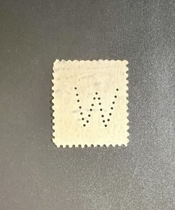 US Perfin Stamp 1920s American Steel & Wire Company Grand 