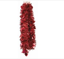 9ft Tinsel Garland Red With Hearts