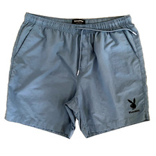 Playboy by Pac Sun Swim Trunks Sz XL Light Blue Elastic Drawstring NWOT
