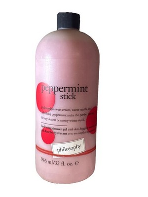 Philosophy Peppermint Stick Hydrating Shower Gel 32oz NEW With Pump