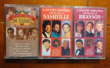 Lot 3 Vintage Country Christmas Cassette Tapes Branson Nashville Legends