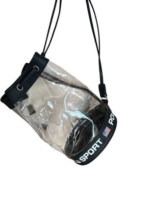 Vintage POLO SPORT Ralph Lauren Clear Vinyl Bucket Bag Drawstring Beach Preppy Vintage Polo Sport Ralph Lauren Bucket Bag Drawstring  main image 4