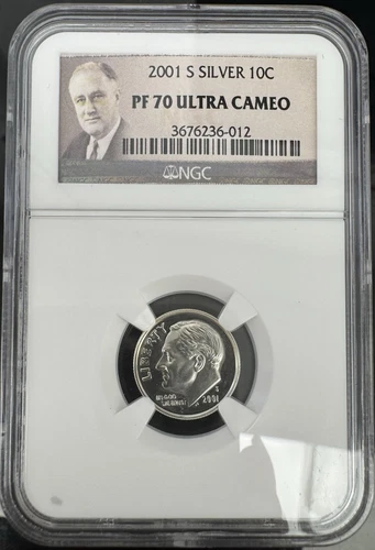2001-S 10c Silver Roosevelt Dime - NGC PF 70 Ultra Cameo