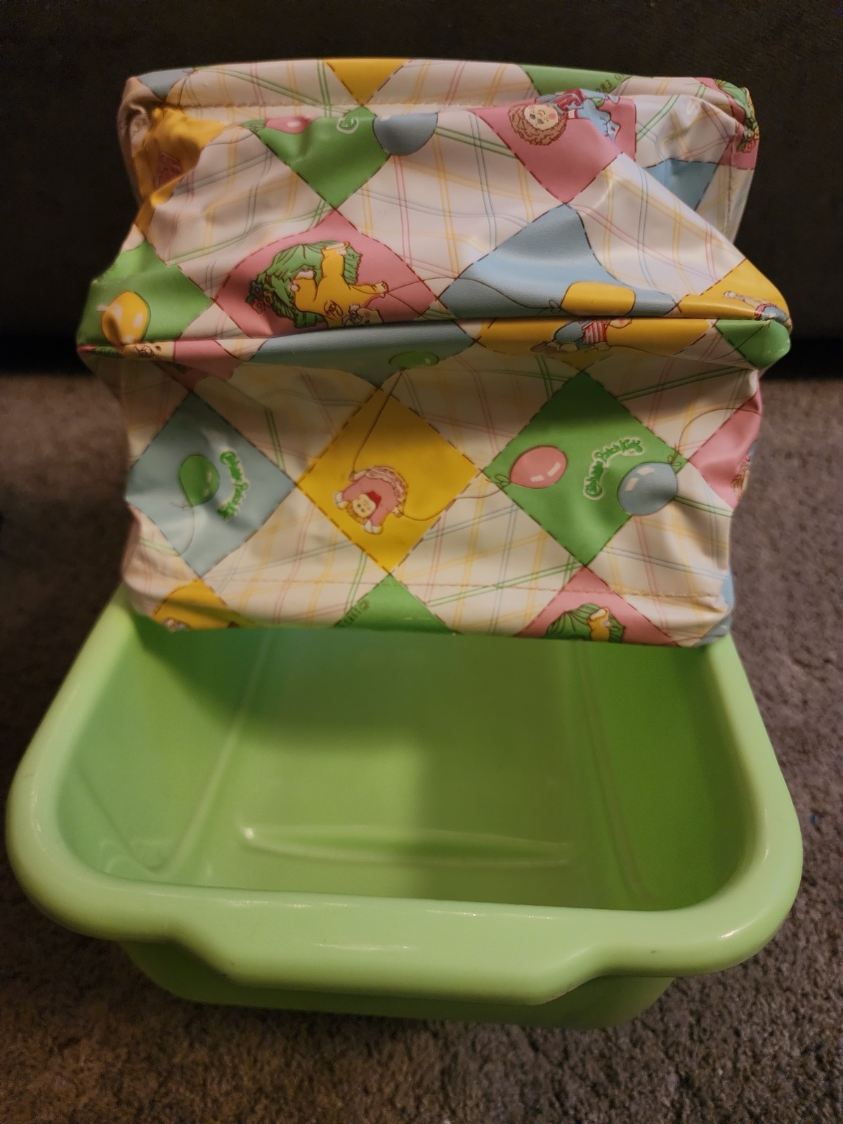 1983 Cabbage Patch Kids Green Stroller Bassinet Tub w/ Original Canopy – Replace