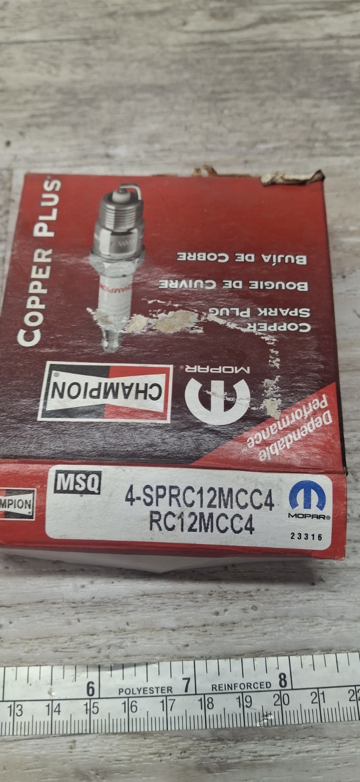 4 pc Champion Copper Plus 439 Spark Plugs for RC12MCC4