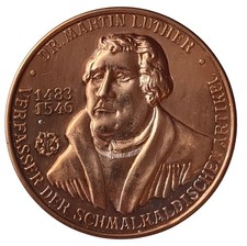 MEDAILLE MARTIN LUTHER SCHMALKALDEN 1983 ALTES LUTHERHAUS HELMUT KÖNIG KUPFER-FE