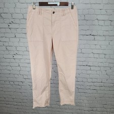 Pilcro Anthropologie Pink Twill Lightweight Stretch Pants Size 27 27x27.5 