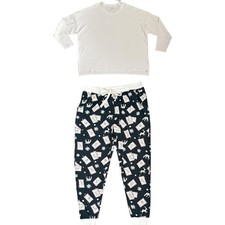 Burt  s Bees Baby Holiday Jammies XL Organic Cotton 2 Piece Pajama Set Reindeer