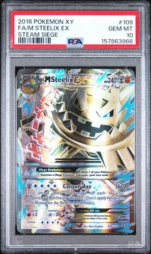 PSA 10 M Steelix EX 109/114 Steam Siege Pokemon Card