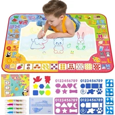 Water Doodle Mat 32 x 24 Inches Kids Water Painting Doodle Drawing Mat Toy Wr...