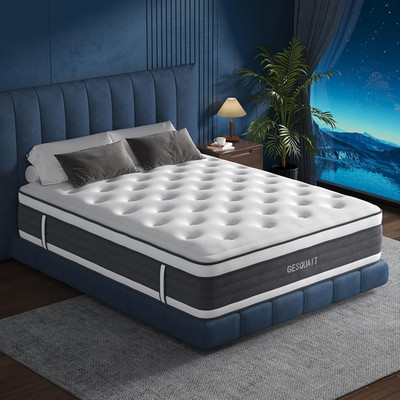 Queen Mattress in a Box   12 Inch Deluxe Hybrid Mattress for Deep Sleep & Pain R