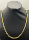 Monet Vintage Gold Tone Woven Chain Necklace Classic Designer Costume Jewelry