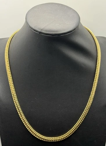 Monet Vintage Gold Tone Woven Chain Necklace Classic Designer Costume Jewelry