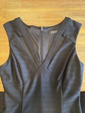 GUESS Los Angeles Vintage Y2K Black Bandage A-Line Dress Size 8 V-Neck