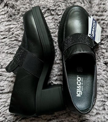 Igi & Co, Halbschuhe, 6,5 cm Block  Absatz, schwarz, Damen, 36, neu mit Karton