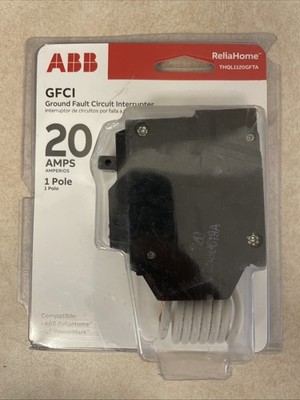 ABB 20A Single-Pole Ground Fault Breaker with Self-Test THQL1120GFTA