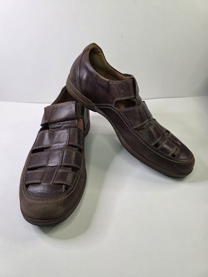 GUC Mens Mephisto Rafael Fisherman Style Walking Sandals Brown US Sz 10 (A9)