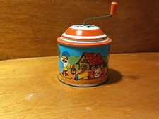 ancien jouet moulin musical en tole a manivelle germany
