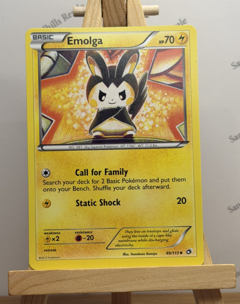 Pokemon TCG * Emolga * 49/113 * Legendary Treasures * Common * Regular * 2013