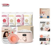 Wax Kit Pink Digital Hair Removal Waxing Kit for Women  Men Hot Wax Warmer P...