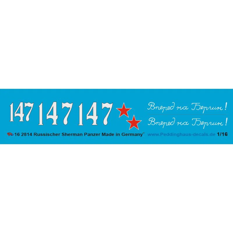 Peddinghaus Decals 1220002814 - Russian Sherman Tank - New