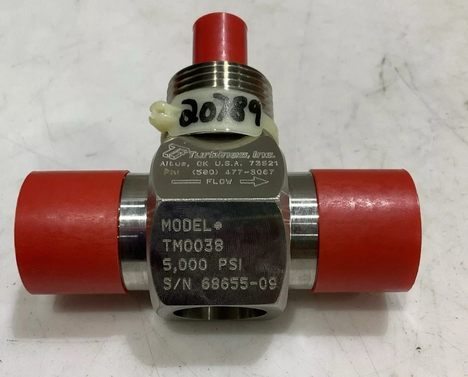 TURBINES INC TM0038 TURBINE METER  3/8" X 1" 5000PSI .35-3 GPM. NEW!    D5 - Image 3 of 4