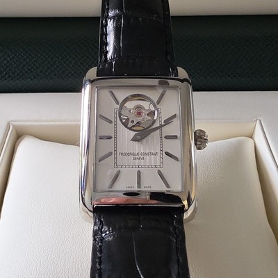 Frédérique Constant Classics Carree Heart Beat Auto Rectangle SS Leather 30m