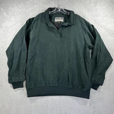 Zero Restriction Jacket Ladies XL Green Velvet Velour Golf Windbreaker Pullover