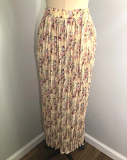 Vintage Rampage Maxi Skirt Broomstick Floral Yellow Boho Cottagecore Festival