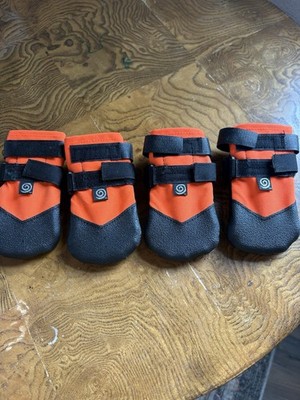 Suze 6 Medium Ultra Paws Rugged Dog Water Proof Boots Shoes Orange Black