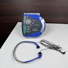 Vintage Sony Sports Discman D-ES51 Blue CD Music Player w/ Headphones - TESTED