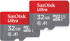 32GB Pack of 2 Ultra Microsdhc UHS-I Memory Card 2X32Gb with Adapter - SDSQU