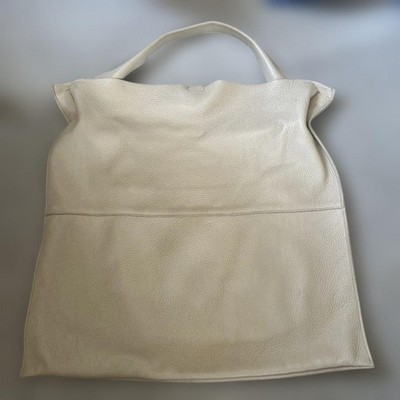 Ecru Jil Sander Tote Bag Leather Women Bag Original Collection Accessory