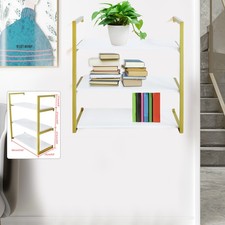 3-tier Storage Rack Wall Mounted Storage Rack Floating Heavy Duty Metal Shelf