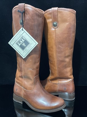 FRYE Womens Melissa Button Extended Calf Dark Brown Leather Tall Boot US 5.5 B