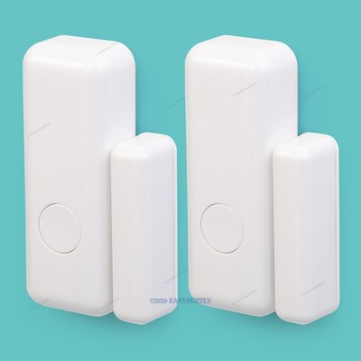 HOMSECUR Wireless Door/Window Sensors For  433MHz Alarm System Add-on DIY White