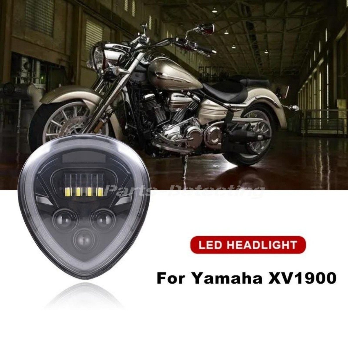 LED Headlight For 2006-2017 Yamaha XV1900 Stratoliner Midnight