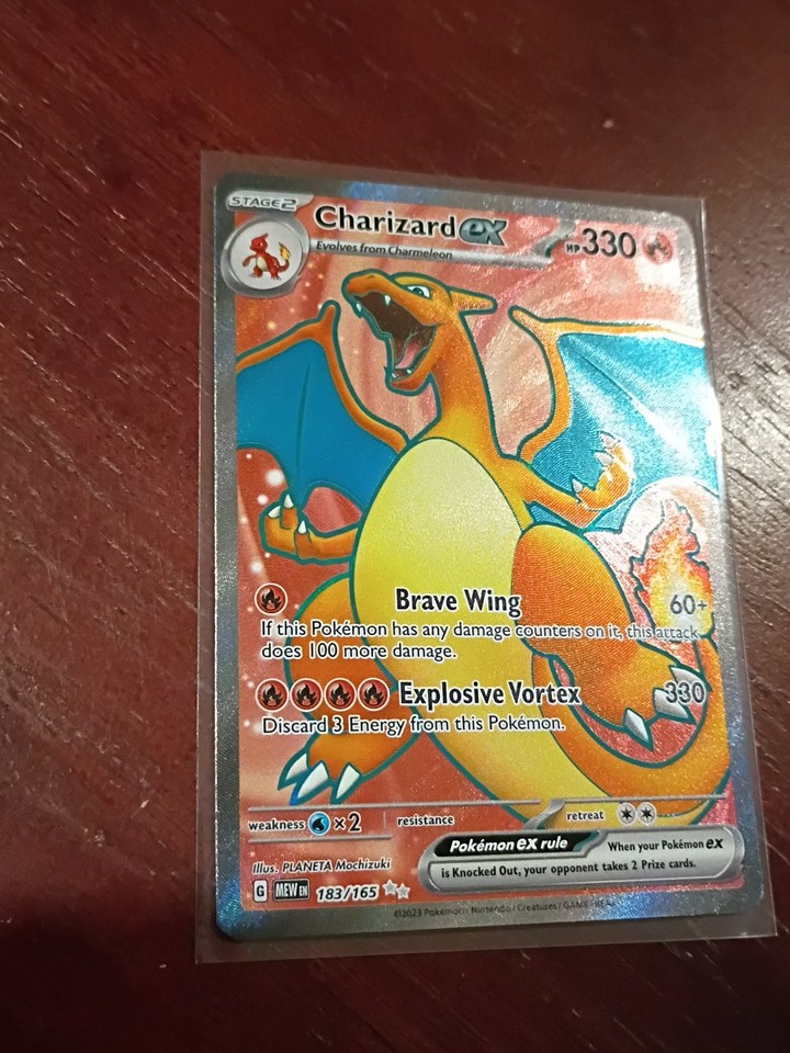 Charizard ex Full Art Ultra Rare SV: Scarlet & Violet 151 183/165 Near ...