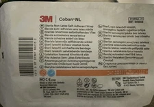 3M Coban Elastic Self-Adherent Cohesive Bandage Wrap 4" x 5 Yards Tan Pack of 6