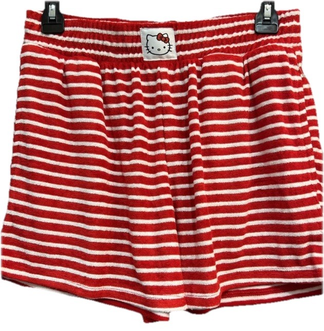 FOREVER 21 Hello Kitty Shorts Red W/ White Stripes  Size XS