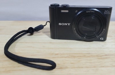 SONY Cyber-shot DSC-WX300 black 18.2MP 20x Zoom Digital Camera - STUCK LENS? -