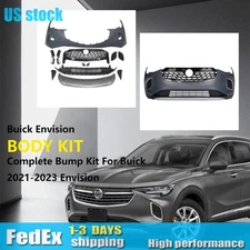 Fits 2021-2023 Buick Envision Complete Front Bumper Cover Kit W/o Sensor Holes