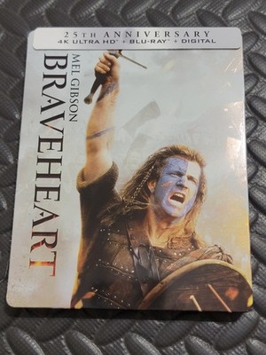 Braveheart 25th Anniversary 4K UHD + Blu-ray Steelbook Mel Gibson