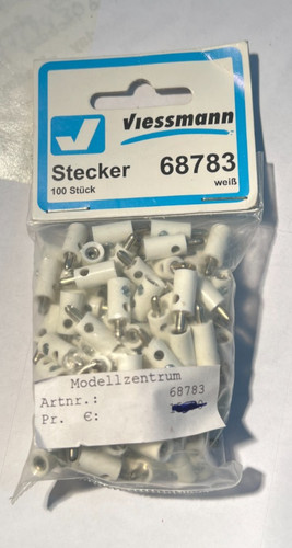 Enchufe Viessmann 68783 100 unidades blanco en embalaje original / EVP | Zustand: Neu