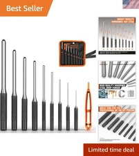 9-Piece Roll Pin Punch Set for Precision Repairs in Automotive and Jewelry