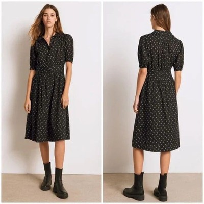 BA&SH Eddy Floral Midi Dress - Carbone Size Large