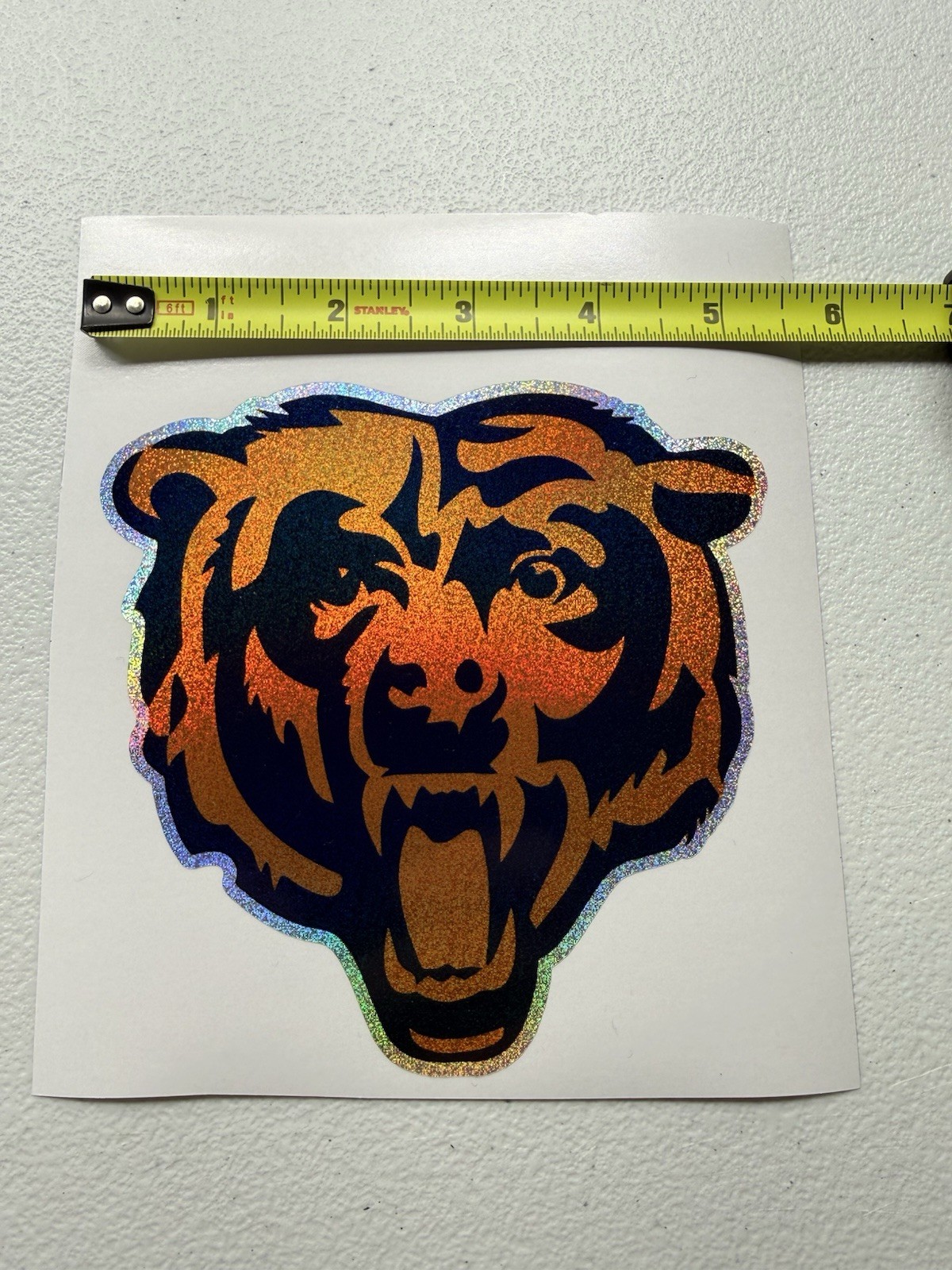 Chicago Bears Holographic Tiny Sparkle Vinyl Decal