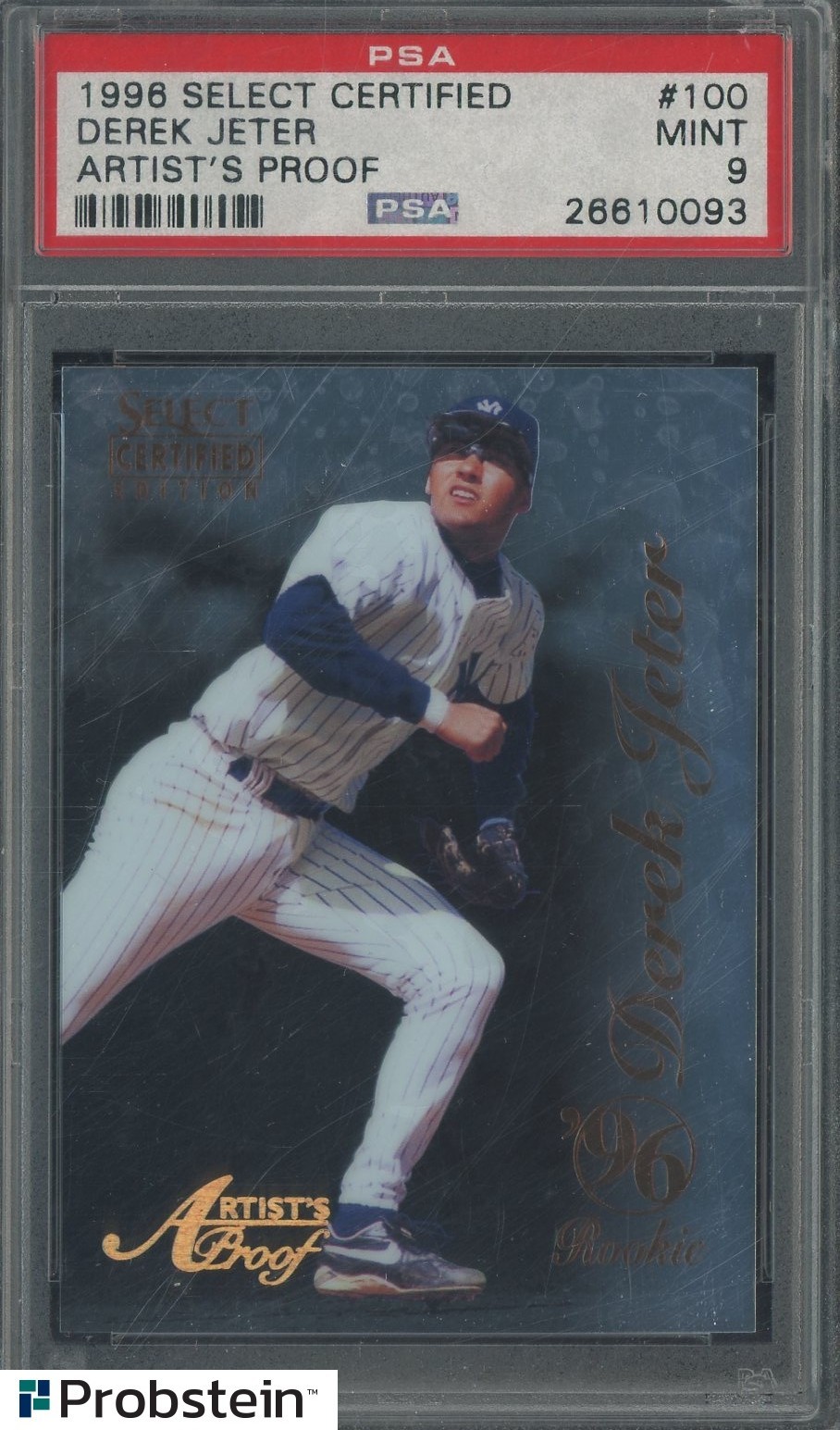 1996 Select Certified Artist's Proof #100 Derek Jeter RC Rookie HOF PSA 9 MINT